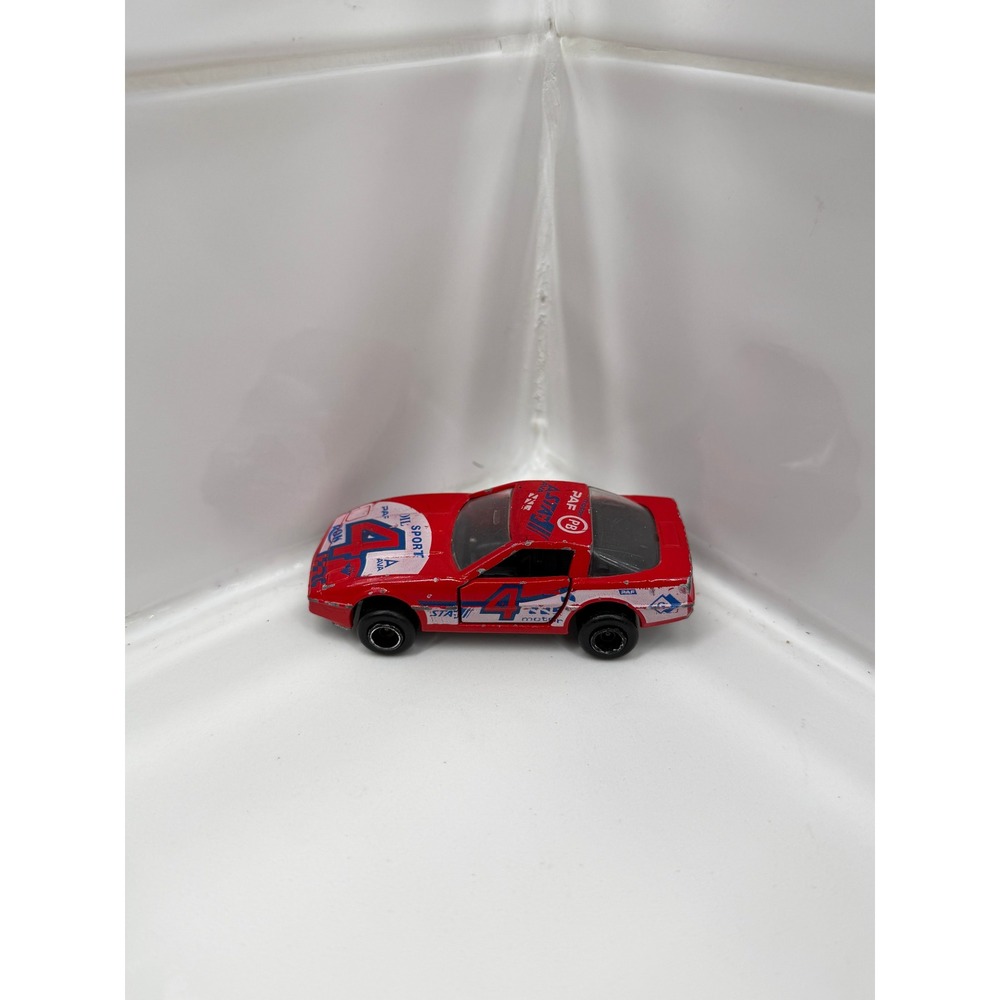 Majorette Chevrolet Corvette Red Racing #4 Die-Cast Car 1/57 Scale No 215 France